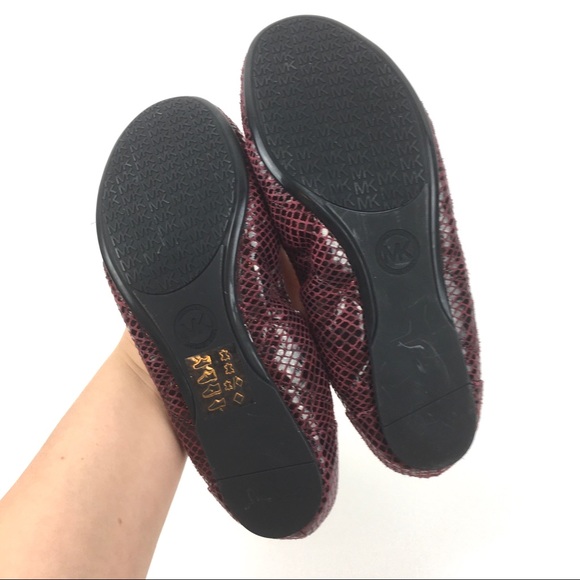 Michael Kors leather ballet flats python snake NEW - Picture 6 of 7